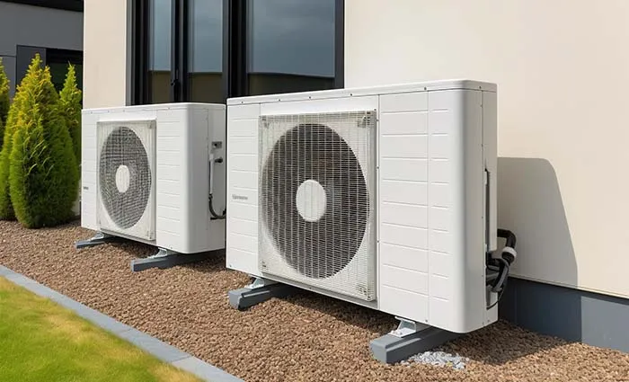 Técnico de mantenimiento de aerotermia en León realizando una revisión del equipo